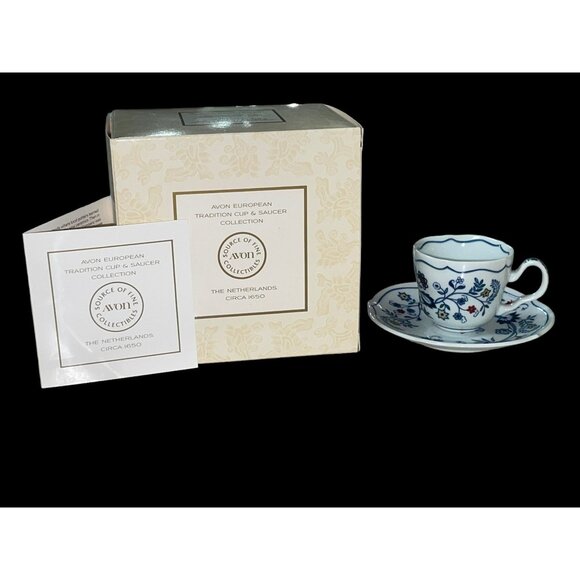 1984 Avon Tradition Cup and Saucer Collection The Netherlands Circa 1650 - Picture 2 of 12